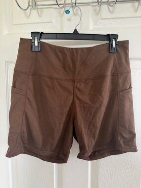 Everyday Brown Athletic Shorts with Side Pockets